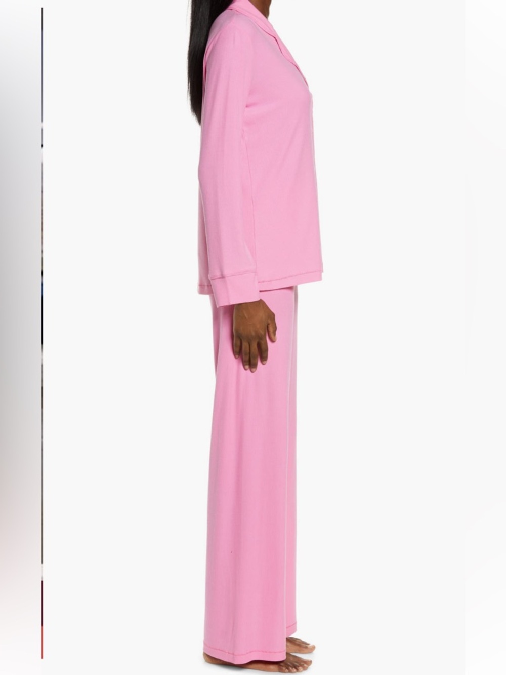 Skims Soft Lounge Rib Sleep Set Bubblegum - Picture 5 of 7